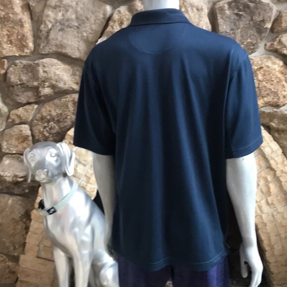 Columbia Omni Shade Polo Short Sleeve Blue Shirt Men's Size Large - Picture 5 of 9